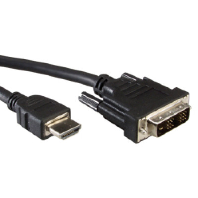 Roline VALUE DVI kabel, DVI-D (18+1) M na HDMI M, 2.0m /11.99.5522